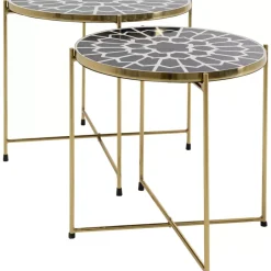 Tische|KARE Design Beistelltisch Priya Schwarz (2/Set)