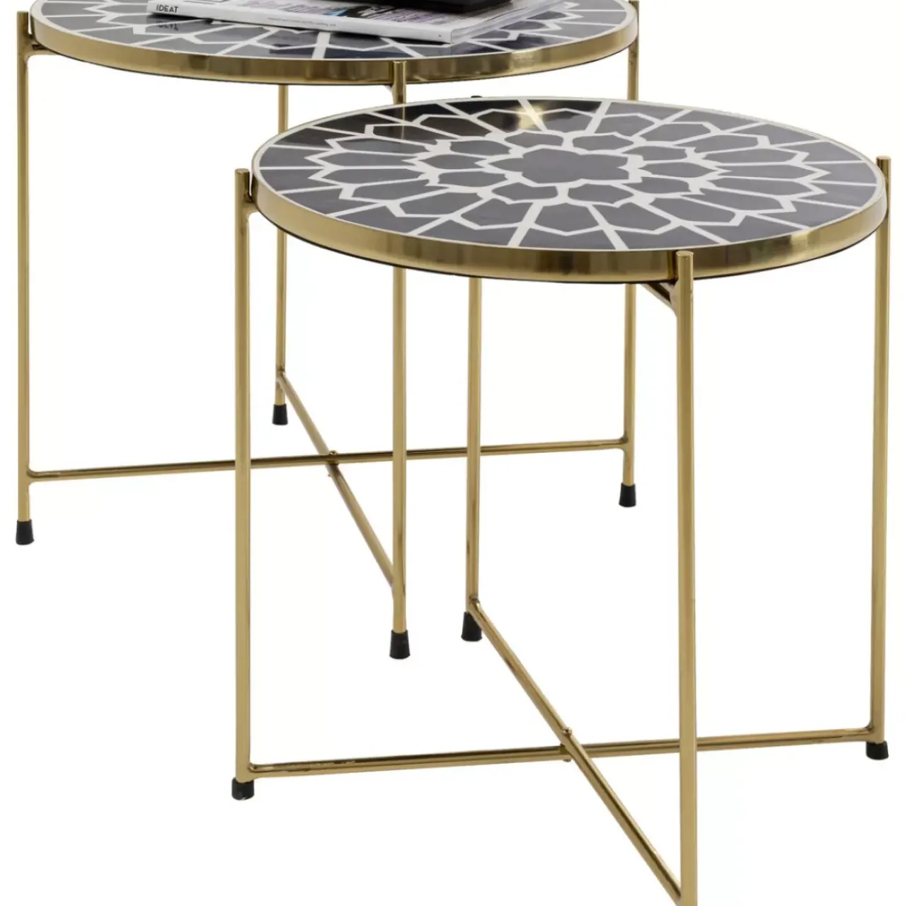 Tische|KARE Design Beistelltisch Priya Schwarz (2/Set)