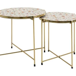 Tische|KARE Design Beistelltisch Priya Weis (2/Set)