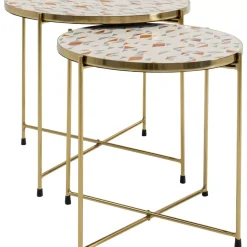 Tische|KARE Design Beistelltisch Priya Weis (2/Set)