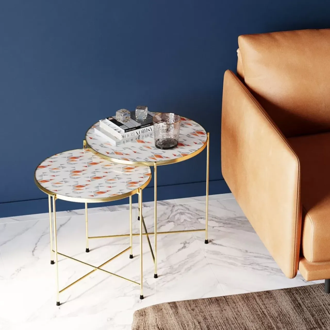 Tische|KARE Design Beistelltisch Priya Weis (2/Set)