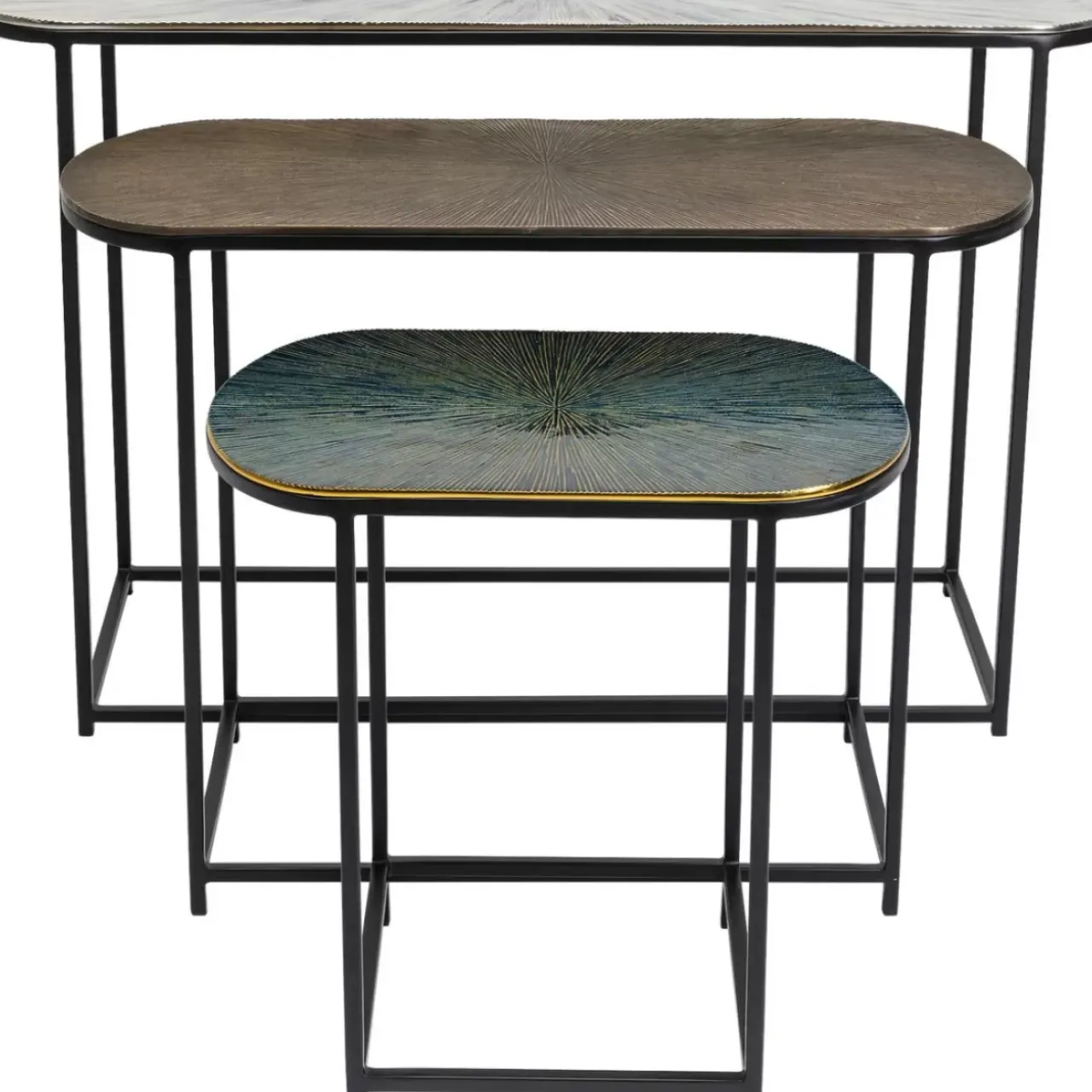 Tische|KARE Design Beistelltisch Ray Oval (3/Set)