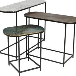 Tische|KARE Design Beistelltisch Ray Oval (3/Set)