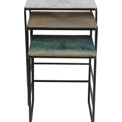Tische|KARE Design Beistelltisch Ray Square (3/Set)