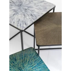 Tische|KARE Design Beistelltisch Ray Square (3/Set)