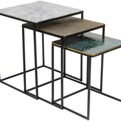 Tische|KARE Design Beistelltisch Ray Square (3/Set)