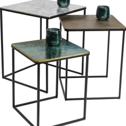 Tische|KARE Design Beistelltisch Ray Square (3/Set)