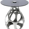 Tische|KARE Design Beistelltisch Volcano Silber O60Cm