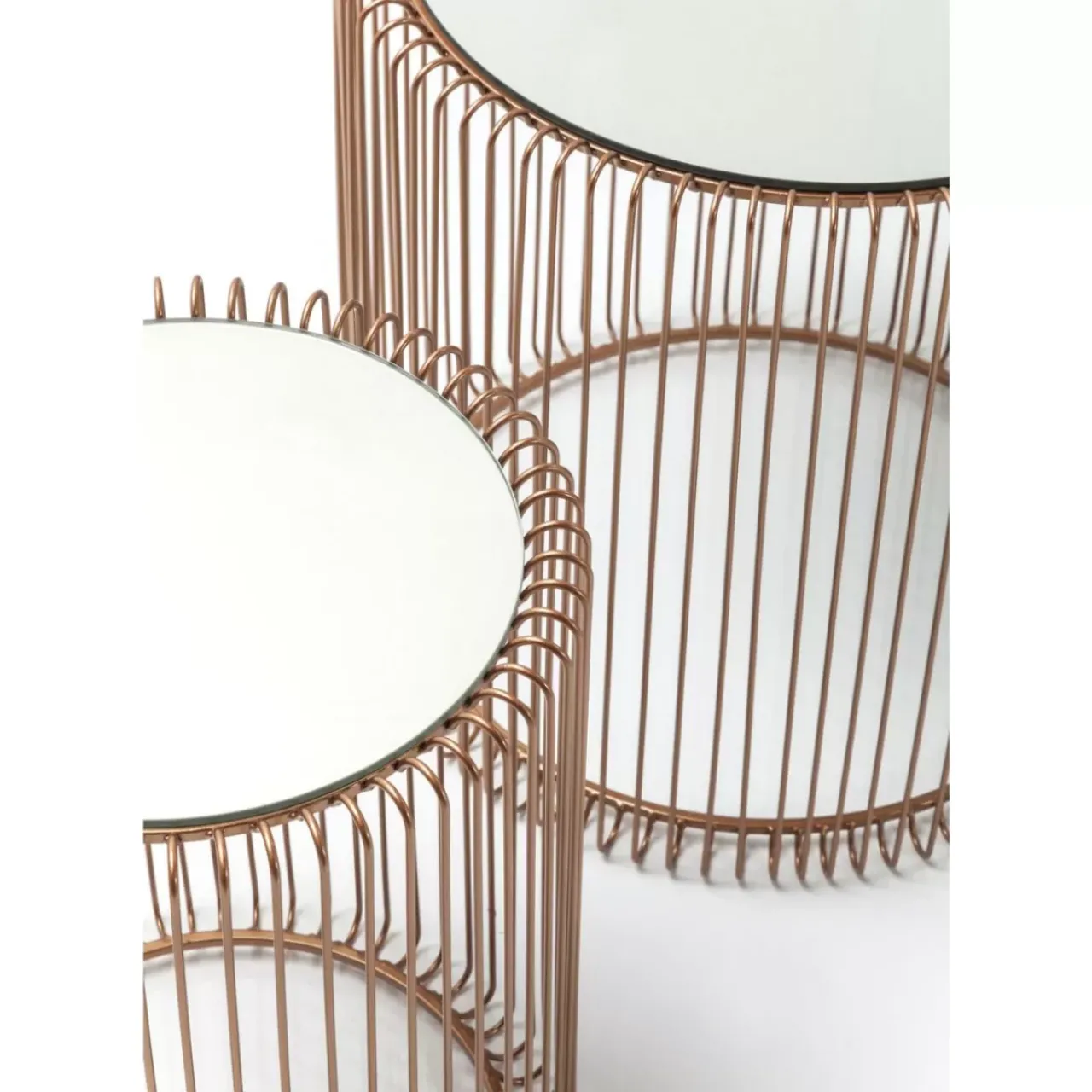 Tische|KARE Design Beistelltisch Wire Copper (2/Set) O44Cm