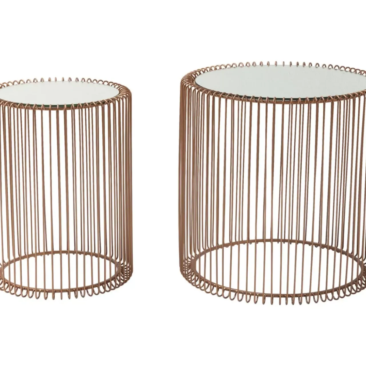 Tische|KARE Design Beistelltisch Wire Copper (2/Set) O44Cm
