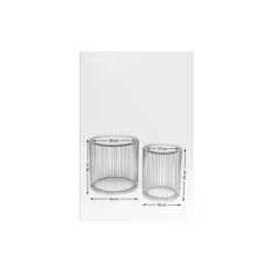 Tische|KARE Design Beistelltisch Wire Copper (2/Set) O44Cm