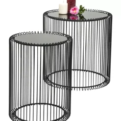 Tische|KARE Design Beistelltisch Wire Schwarz (2/Set) O44Cm