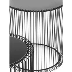 Tische|KARE Design Beistelltisch Wire Schwarz (2/Set) O44Cm