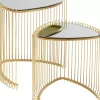 Tische|KARE Design Beistelltisch Wire Triangle Gold (2/Set)