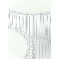 Tische|KARE Design Beistelltisch Wire White (2/Set) O44Cm