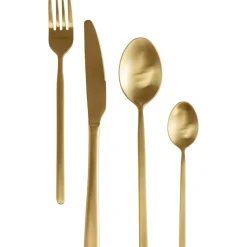 Geschirr & Tischaccessoires|KARE Design Besteck Gloria Matt Gold (16-Tlg.)