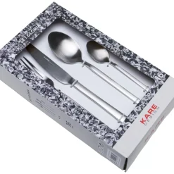 Geschirr & Tischaccessoires|KARE Design Besteck Gloria Matt Silber (16-Tlg.)