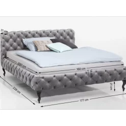 Betten|KARE Design Bett Desire Velvet Ecru 160X200Cm