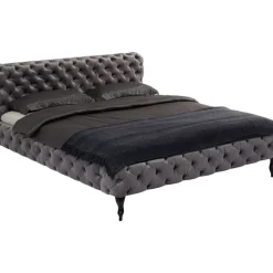 Betten|KARE Design Bett Desire Velvet Silbergrau 200X200Cm