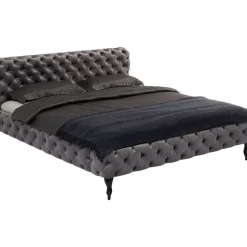 Betten|KARE Design Bett Desire Velvet Silbergrau 180X200 Cm