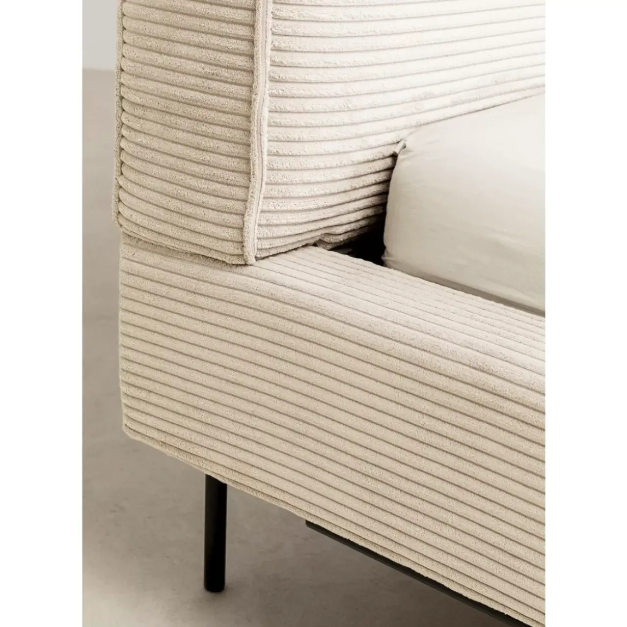 Betten|KARE Design Bett East Side Cord Creme 160X200Cm