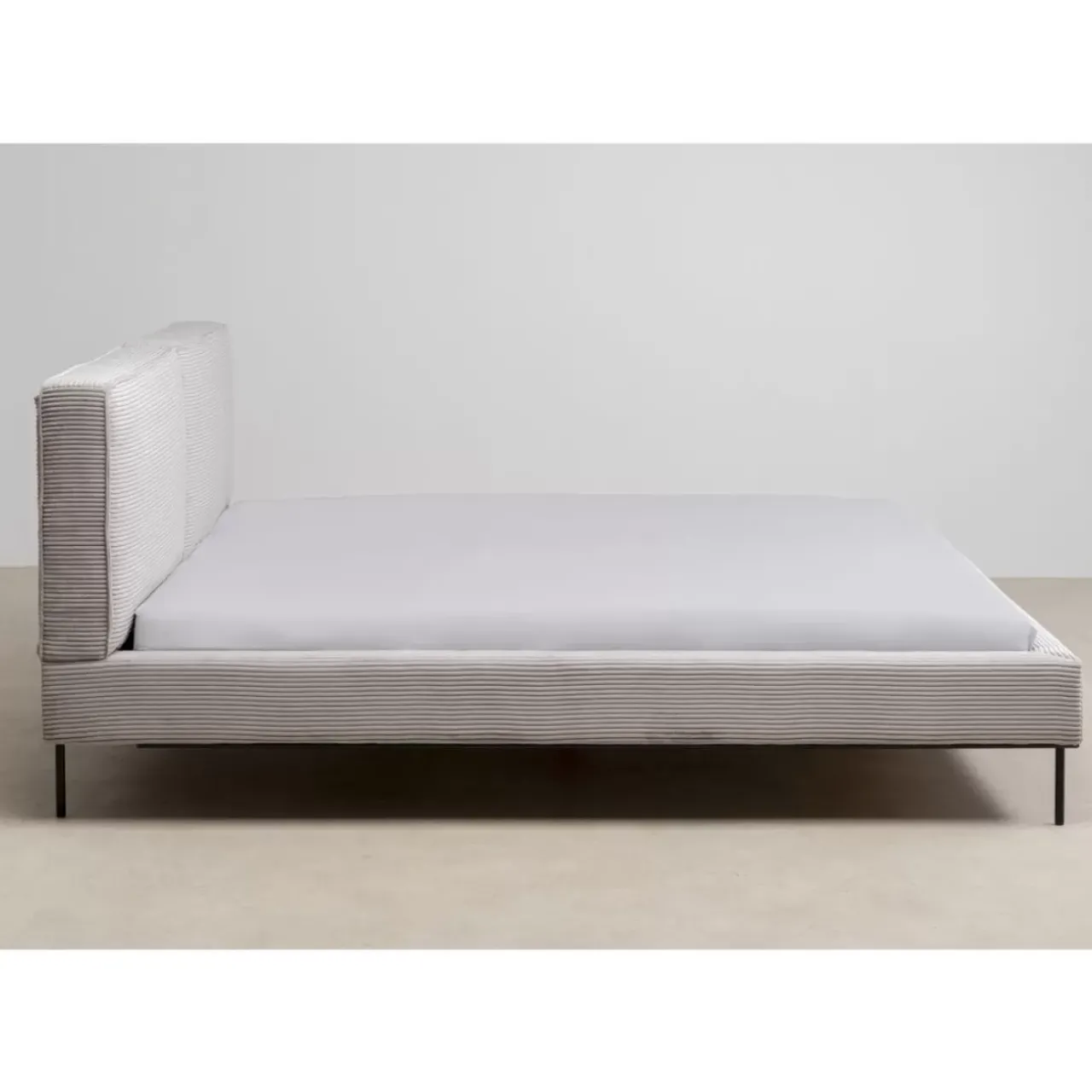 Betten|KARE Design Bett East Side Cord Grau 180X200Cm