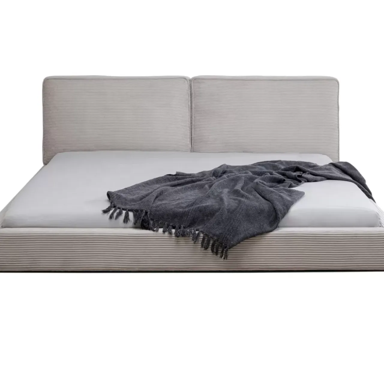 Betten|KARE Design Bett East Side Cord Grau 160X200Cm