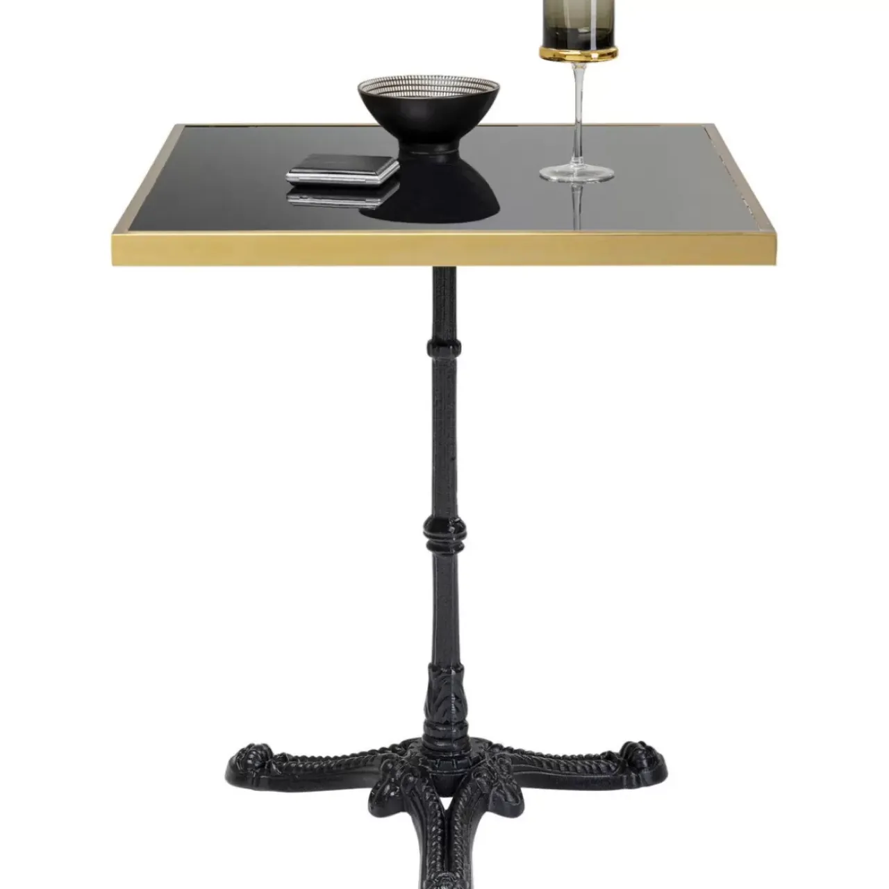 Tische|KARE Design Bistrotisch Kaffeehaus Rim Square Schwarz 60X60