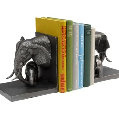 Deko & Geschenkartikel|KARE Design Buchstutze Elephant Family (2/Set)