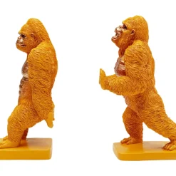 Deko & Geschenkartikel|KARE Design Buchstutze Gorilla Orange (2/Set)