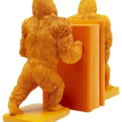 Deko & Geschenkartikel|KARE Design Buchstutze Gorilla Orange (2/Set)