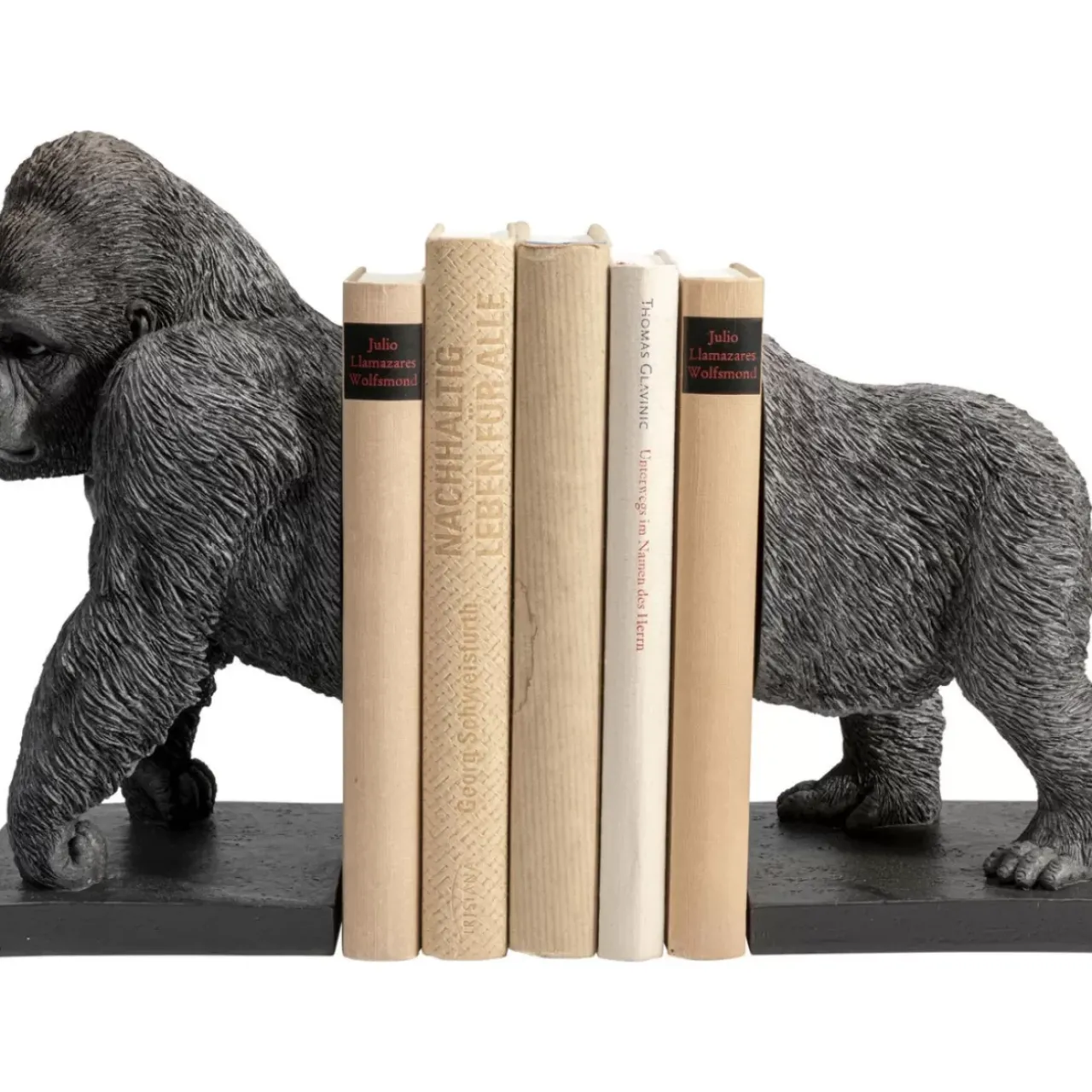 Deko & Geschenkartikel|KARE Design Buchstutze Gorilla (2/Set)
