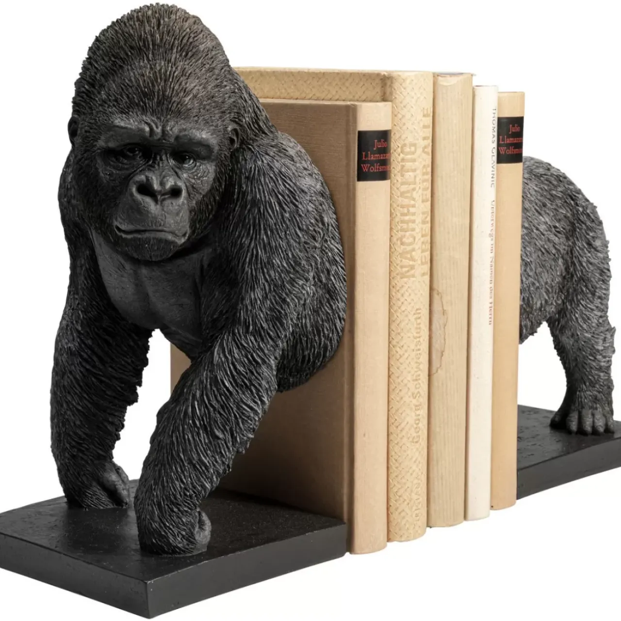 Deko & Geschenkartikel|KARE Design Buchstutze Gorilla (2/Set)
