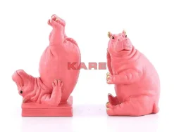 Deko & Geschenkartikel|KARE Design Buchstutze Hippo Pink (2/Set)