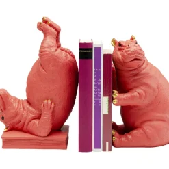Deko & Geschenkartikel|KARE Design Buchstutze Hippo Pink (2/Set)