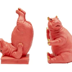 Deko & Geschenkartikel|KARE Design Buchstutze Hippo Pink (2/Set)