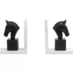 Deko & Geschenkartikel|KARE Design Buchstutze Horse (2/Set)