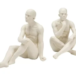 Deko & Geschenkartikel|KARE Design Buchstutze Meditating Man (2/Set)