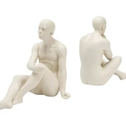 Deko & Geschenkartikel|KARE Design Buchstutze Meditating Man (2/Set)