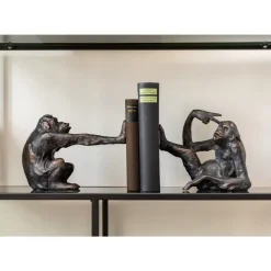Deko & Geschenkartikel|KARE Design Buchstutze Monkey (2/Set)