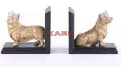 Deko & Geschenkartikel|KARE Design Buchstutze Royal Standing Corgi (2/Set)