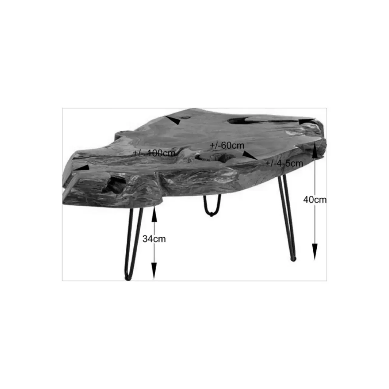 Tische|KARE Design Couchtisch Aspen Natur 100X60