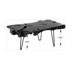 Tische|KARE Design Couchtisch Aspen Schwarz 100X40