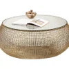 Tische|KARE Design Couchtisch Cesta Gold