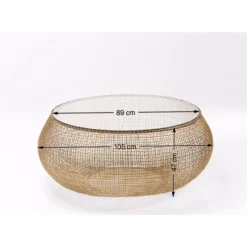 Tische|KARE Design Couchtisch Cesta Gold