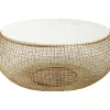 Tische|KARE Design Couchtisch Cesta Marmor Gold O100Cm