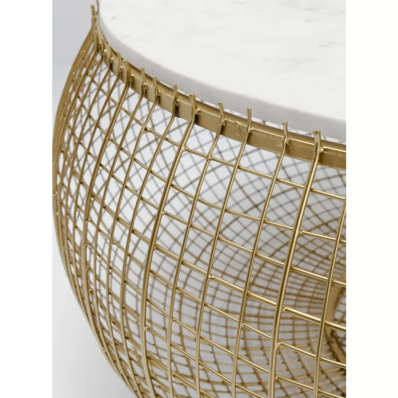 Tische|KARE Design Couchtisch Cesta Marmor Gold O100Cm