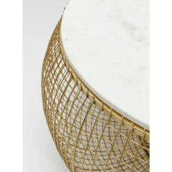 Tische|KARE Design Couchtisch Cesta Marmor Gold O100Cm