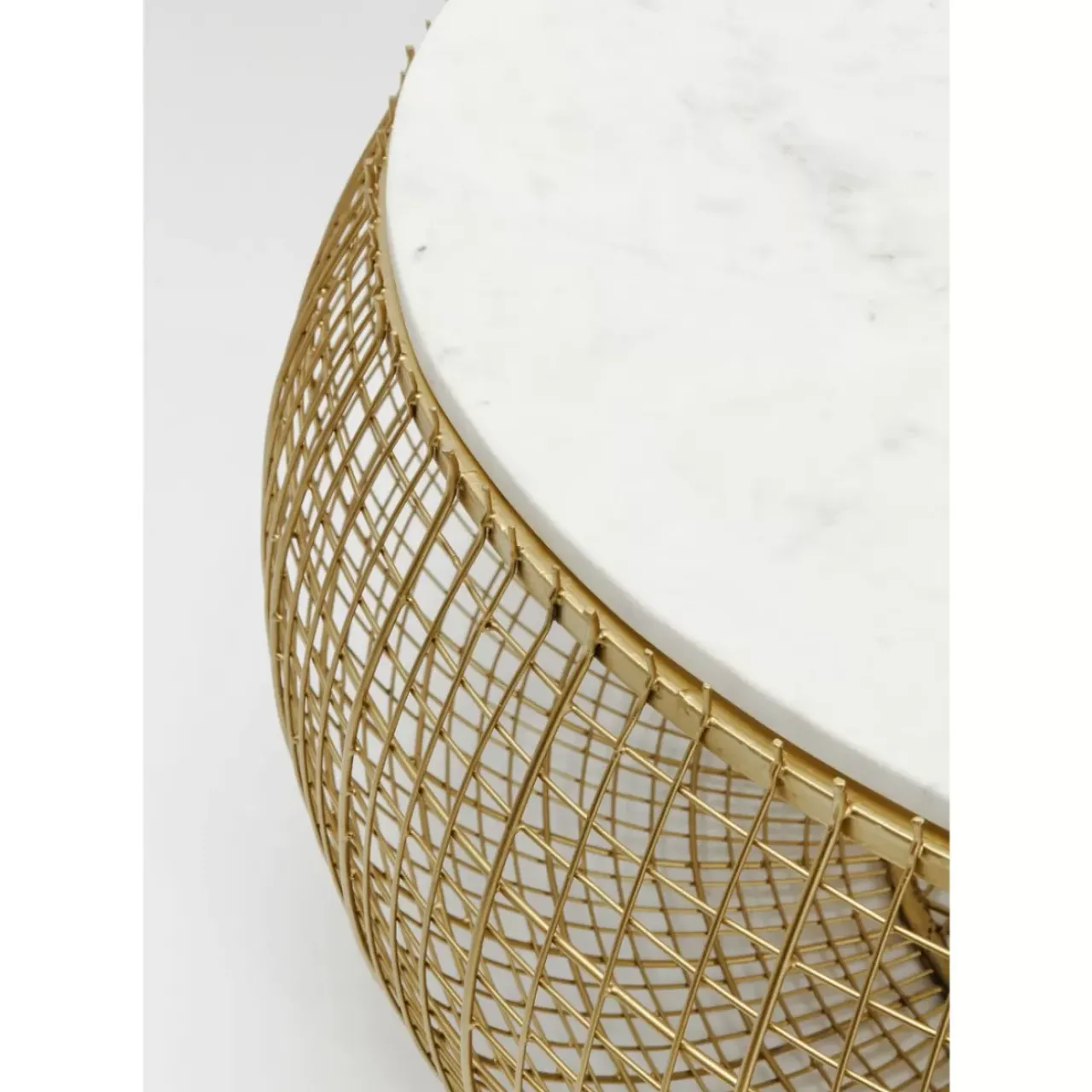 Tische|KARE Design Couchtisch Cesta Marmor Gold O100Cm
