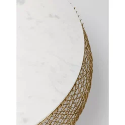 Tische|KARE Design Couchtisch Cesta Marmor Gold O100Cm